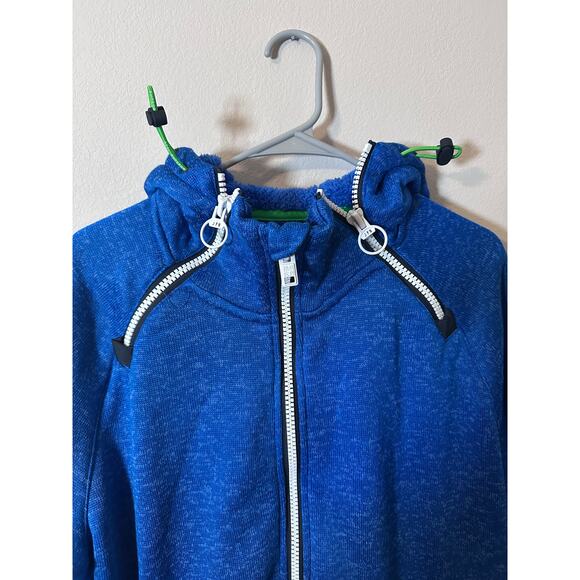 Superdry Storm mens fleece blue double zipper jacket size 2XL - Picture 4 of 7